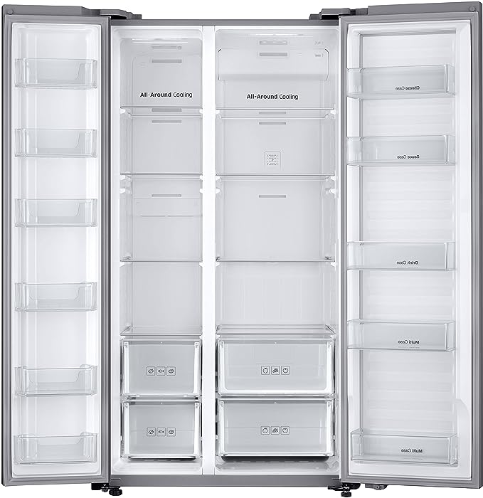 Samsung 868 L Frost Free Side-by-Side Refrigerator(RH80J81323M/TL, Silver, Inverter Compressor) (OPEN BOX) Samsung 868 L Frost Free Side-by-Side Refrigerator(RH80J81323M/TL, Silver, Inverter Compressor) (OPEN BOX)
